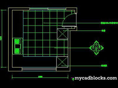 Kitchen CAD plane and elevation 41